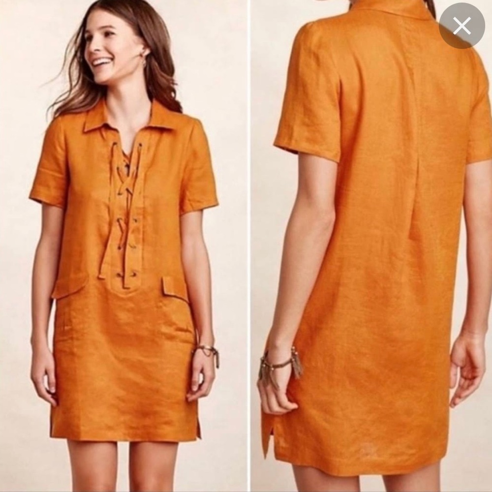 Maeve Linen Tunic Dress Size US 2